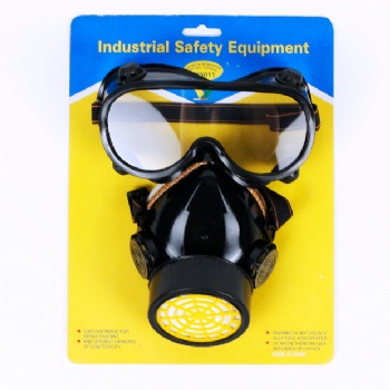 Reusable half face gas mask chemical respirator with Goggles