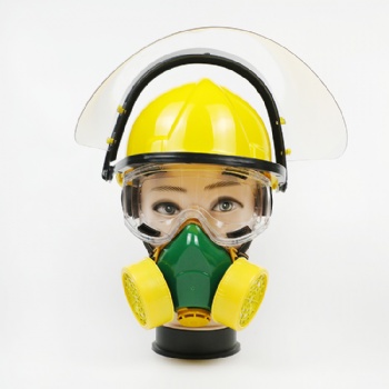 New arrival safety helmet set with protective visor chemical mask and goggles
